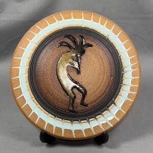 Bruce Linder Kokopelli Stoneware Ceramic Wall Decor Art Plaque California CA
